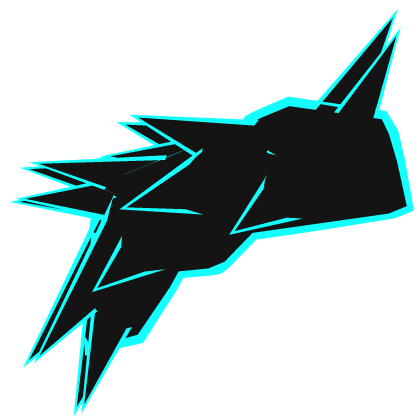 Blue Cartoony Demon Knight Pauldron (RIGHT)