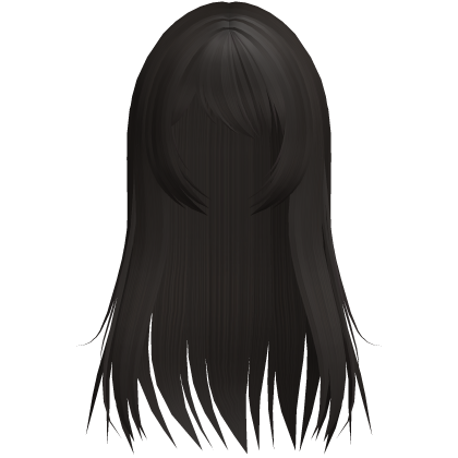 cute long emo hair w side bang dark brown