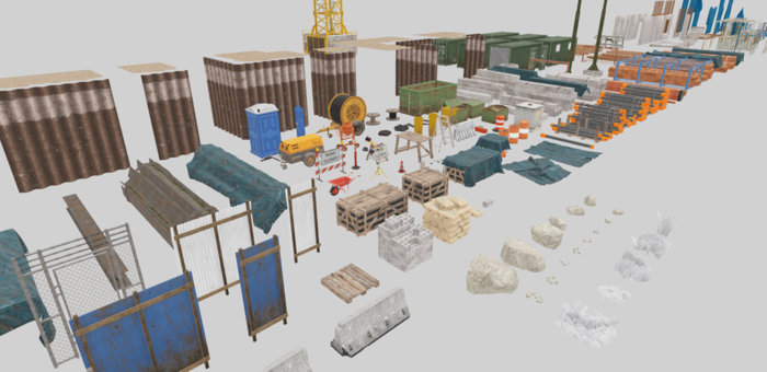 Realistic Construction Site Props preview 2