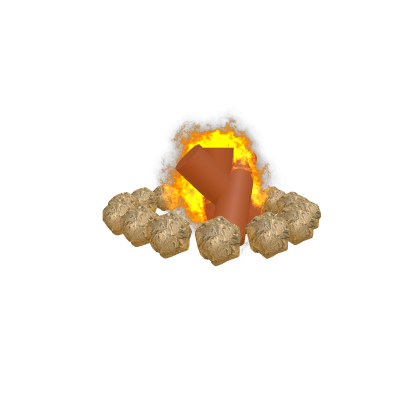 Realistic camp fire