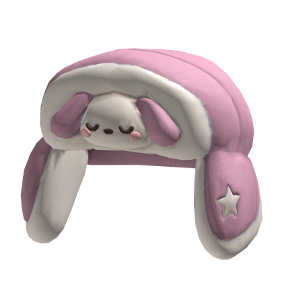 Pink Fluffy Dog Ushanka Hat Roblox item