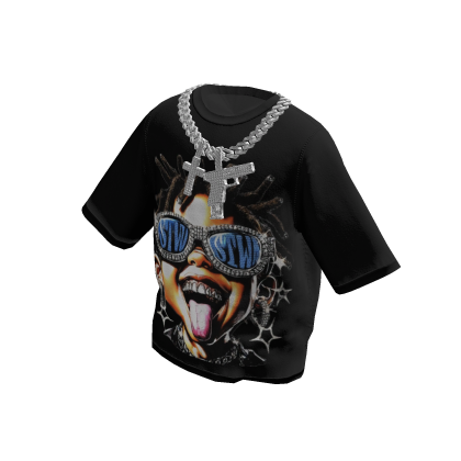 Black T-Shirt Ice Drip Rage w / Toy Chain thumbnail