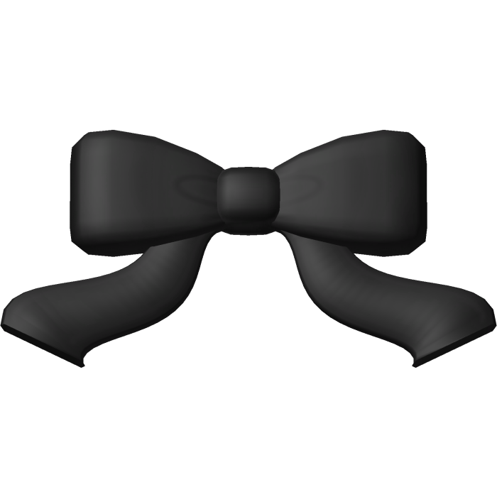 ♡ big black satin bow on the back of my head 
