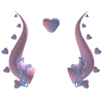 Pink and Blue Heart Horns