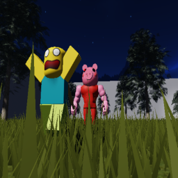 SURVIVE THE BUFF PIGGY THE KILLER!!