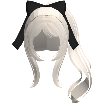 adorable curly princess ponytail w bow blonde Roblox item