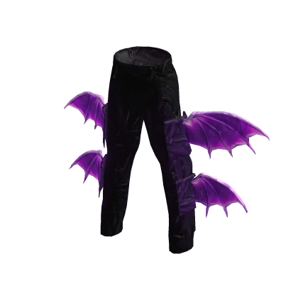 Y2K Purple Demon Wing Pants