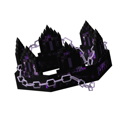 [GLITCH] Cyber Violet Chained 8-Bit Crown Roblox item