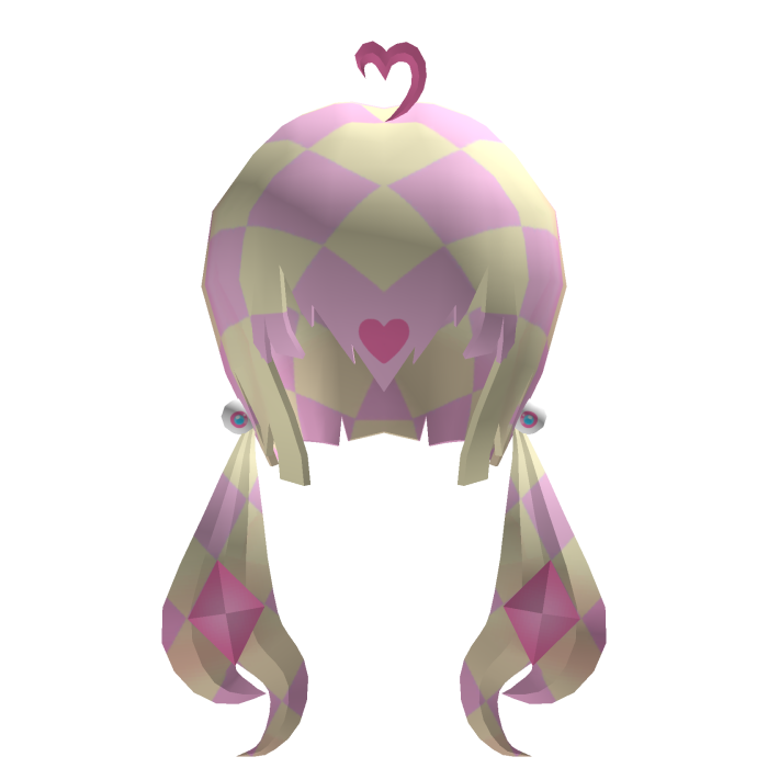 ☆ low poly poker hair in pink and yellow