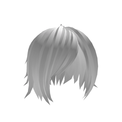 anime hairstyle, side-swept bangs white (niche)