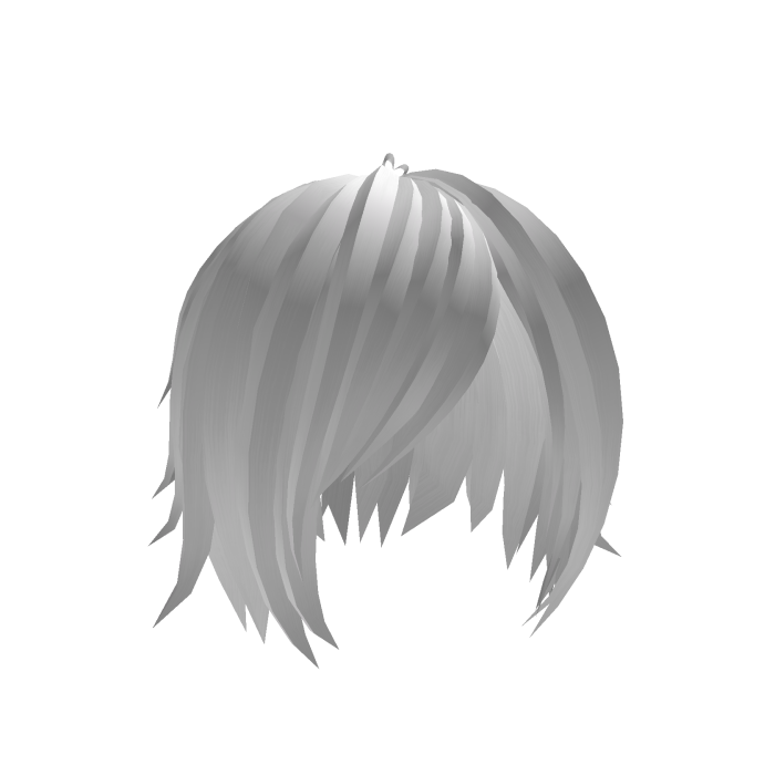 anime hairstyle, side-swept bangs white (niche)