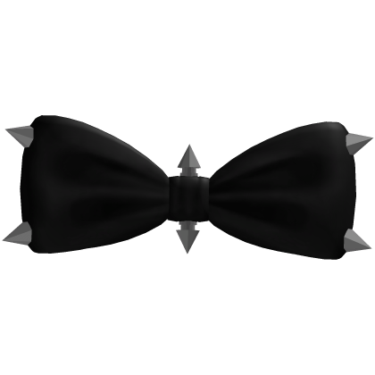 ♡ emo black bow with spikes Roblox item