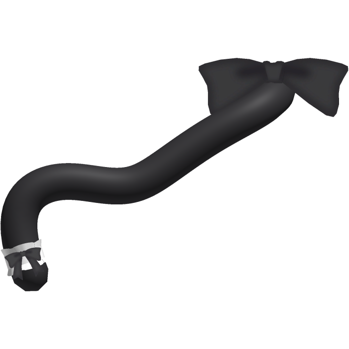 black kawaii neko maid tail