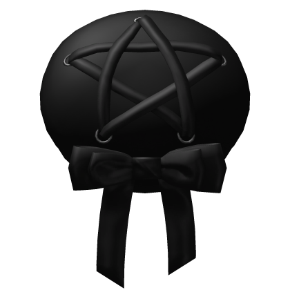 emo gothic pentagram beret in black