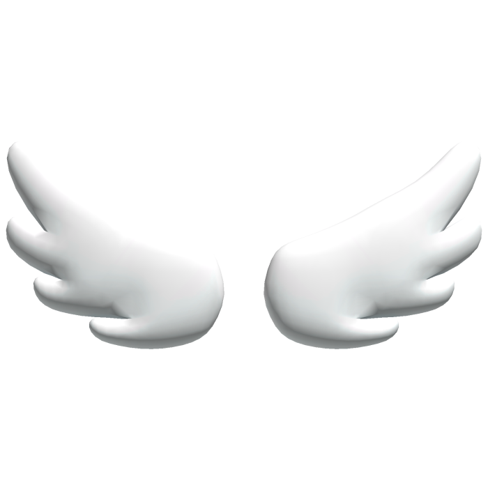 Cute White Angel Wings