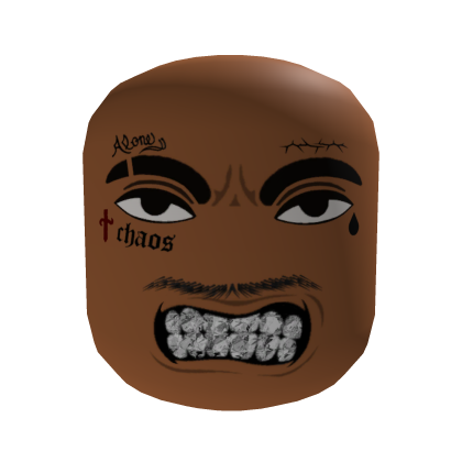 🔥angry realistic man face vvs grills face tattoo  Roblox item