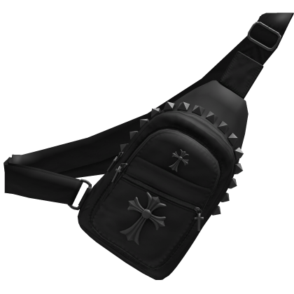 Chrome Spiked Cross Crossbody Bag