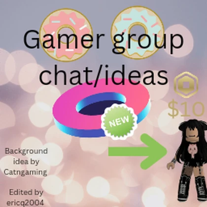 Gamer group chat/ideas Roblox group icon