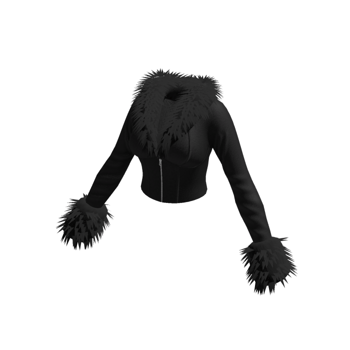 Y2K Chic Jacket - BLACK 