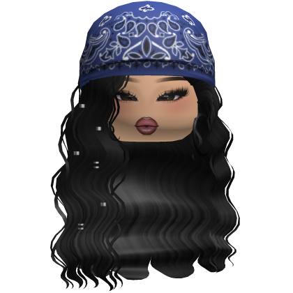 Crimped Waves W/ Boho Bandana Brown Roblox item