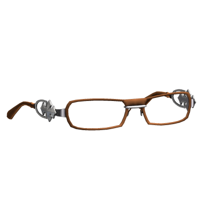 Brown Cross Y2K Glasses