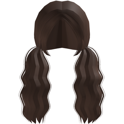 ۶ৎ | fluffy wavy big brown low pigtails