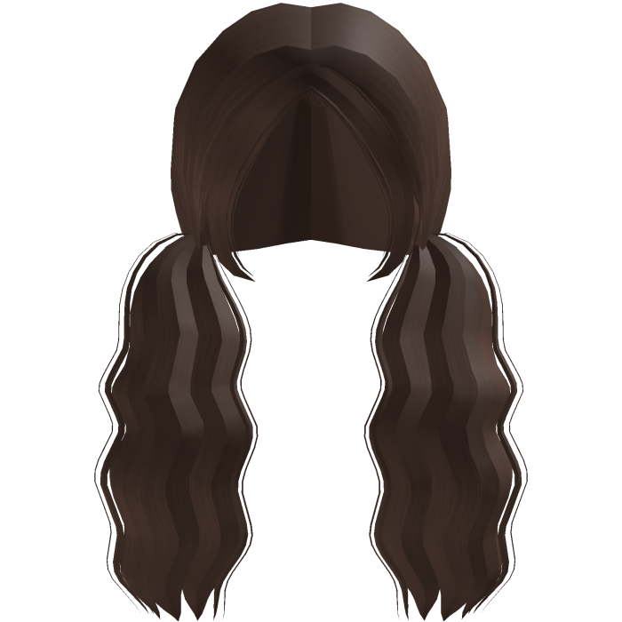 ۶ৎ | fluffy wavy big brown low pigtails