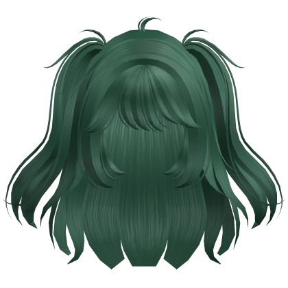 Cute Dolly Messy Pigtails (Green) Roblox item