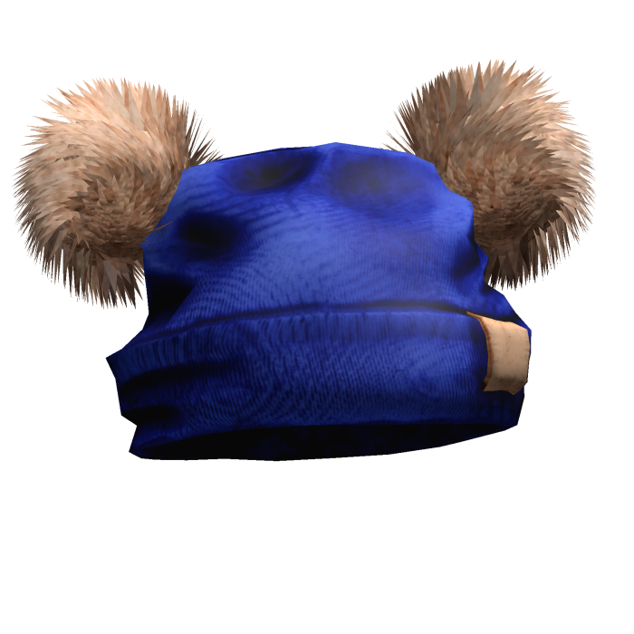 Y2K Double Fur Pom Beanie (Blue)