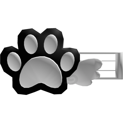 ꒰┊black paw wing hair clip Roblox item