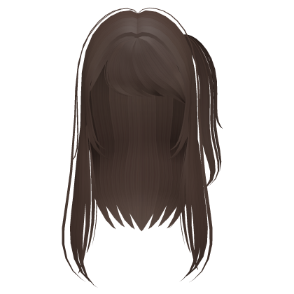 ♡ : long brown cute anime hair w/ pigtail Roblox item