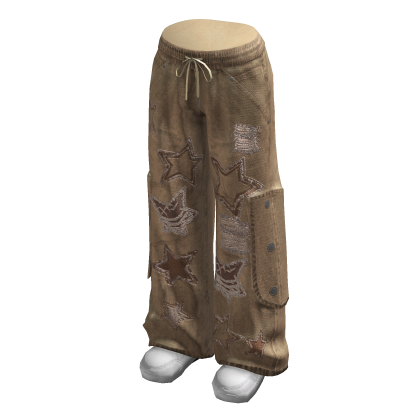 Star Baggy Cargos w/ Sneakers (Beige)