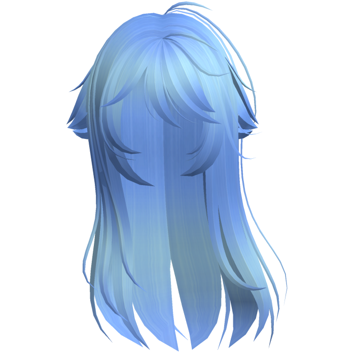 Blue Shy Moe Cat Girl Windy Whispy Hair