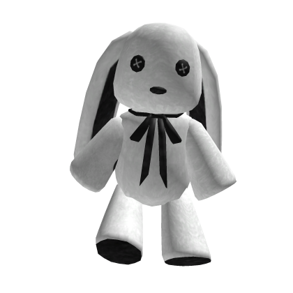 cute gothic bunny plush in white Roblox item