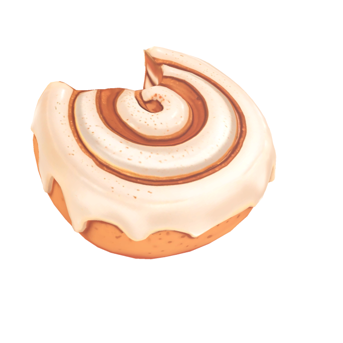Cinnamon Roll Mouth Bite