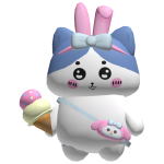 Hachiware w/ bag melody and bow sky blue