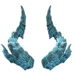 Winter Ice Twisted Demon Horns