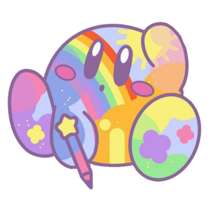 TB PNG Rainbow Kirby Cute Artistic Vibe Y2K Roblox decal