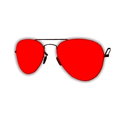Glowing Aviators in Blood Red [Emmisive]