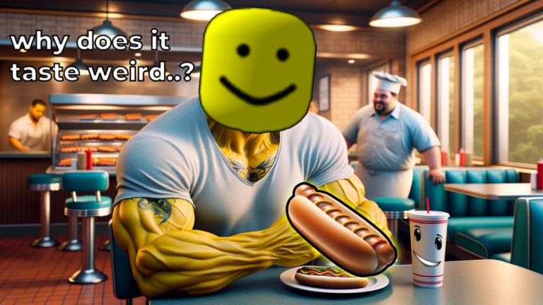 More About SELL HOTDOGS AND PROVE DAD WRONG, Image source: Roblox.com