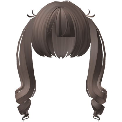 curly jirai kei pigtails in brown