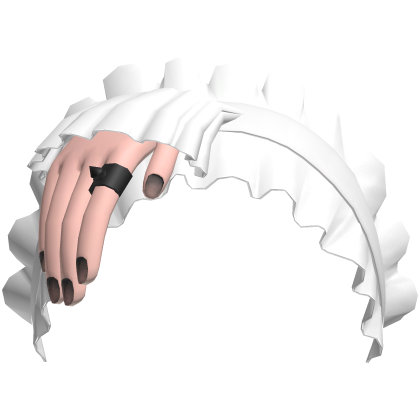 halloween white spooky hand ruffle headdress