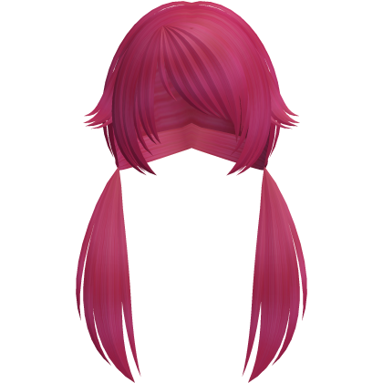 vkei emo scene kitty tufts low pigtails hot pink Roblox item