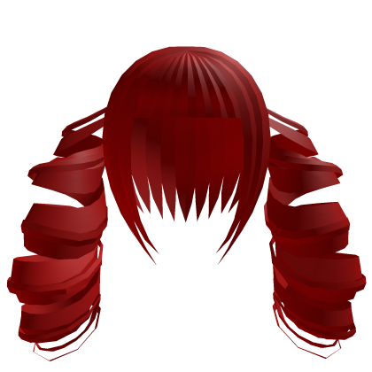 Long Curly Goth Pigtails red