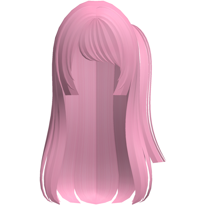 emo moe hime long hair w side pony hot pink
