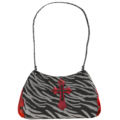 Zebra Print And Red Crossed Bag