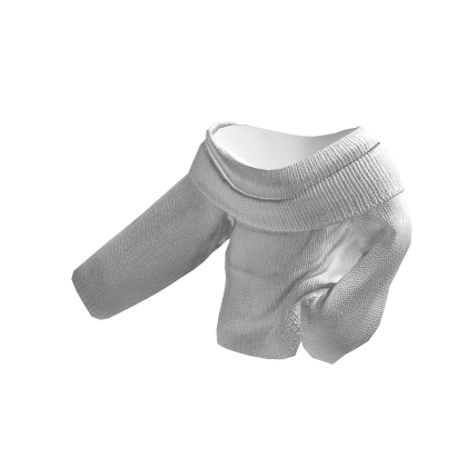 White Knit Off-Shoulder Sweater thumbnail