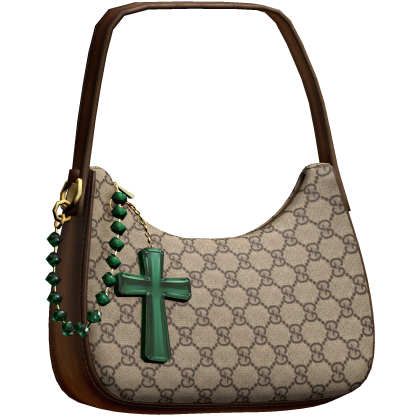 Designer Shoulder Bag with Jesus Cross Charm thumbnail