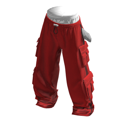 💗SAGGING CARGO TRACK PANTS_RED