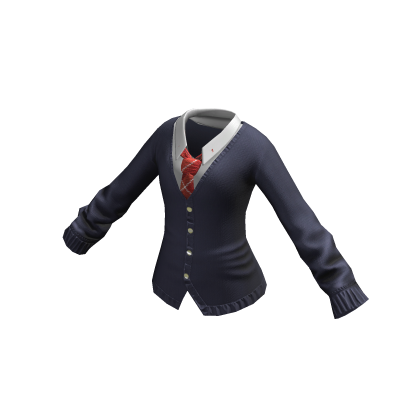 Smart Preppy Navy & Red Formal Uniform • DD25